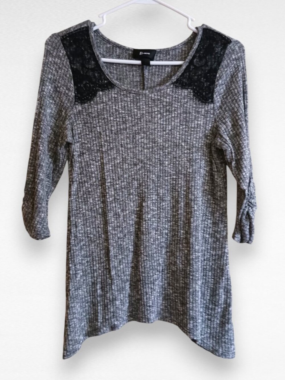 Black Laced Gray Sweater